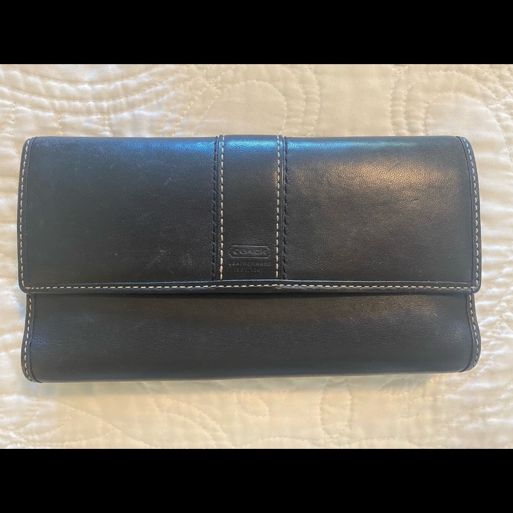 Authentic leather coach wallet